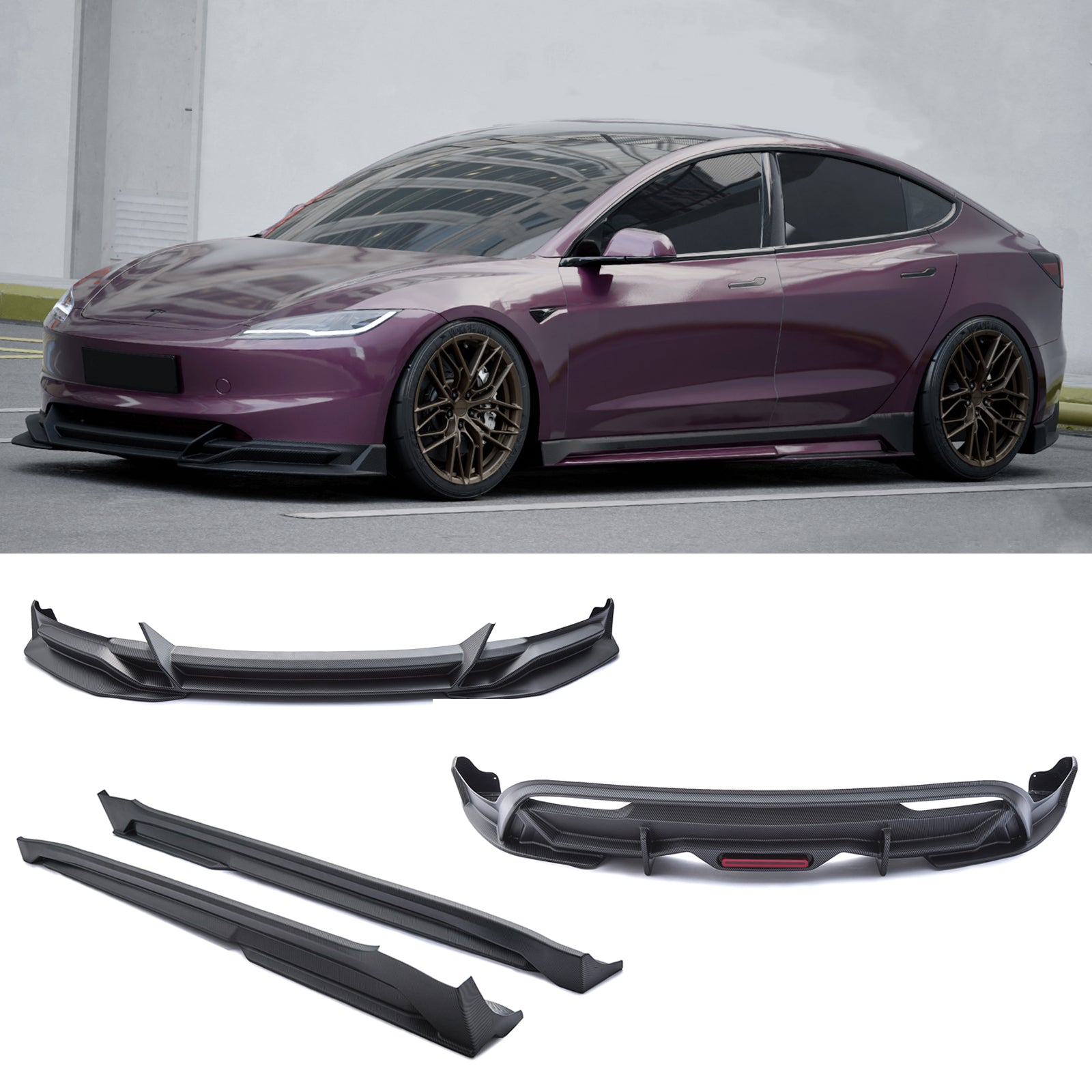 For 2024 Tesla Model 3 Full Body Kits