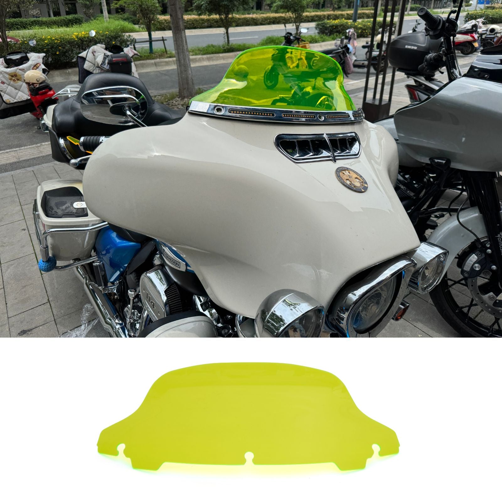 For Harley Davidson 2014-Later FLHX Models PMMA Acrylic 7.0" Height Windshield Windscreen