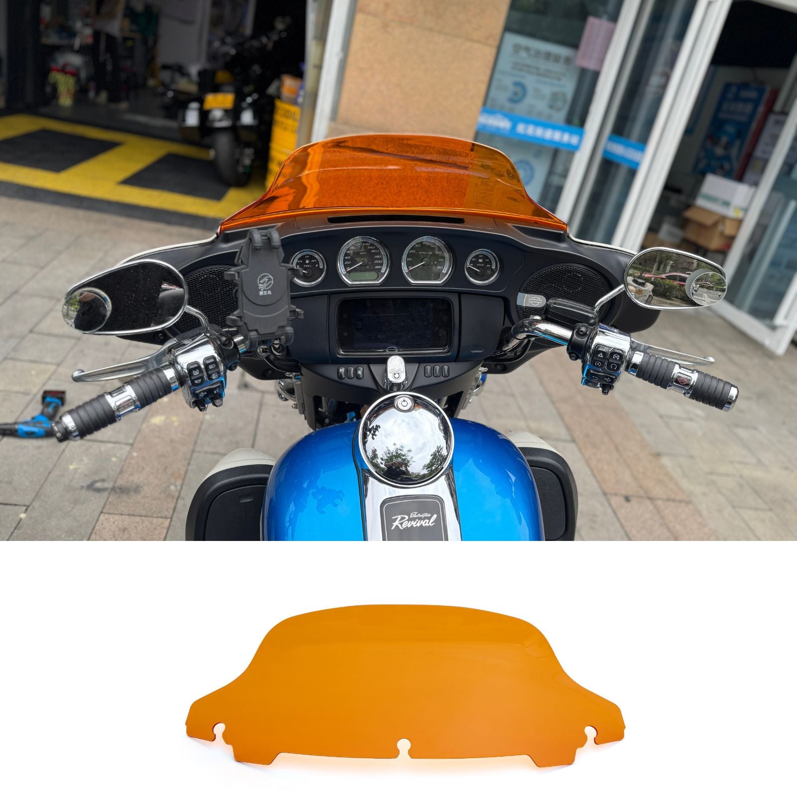 For Harley Davidson 2014-Later FLHX Models PMMA Acrylic 7.0" Height Windshield Windscreen