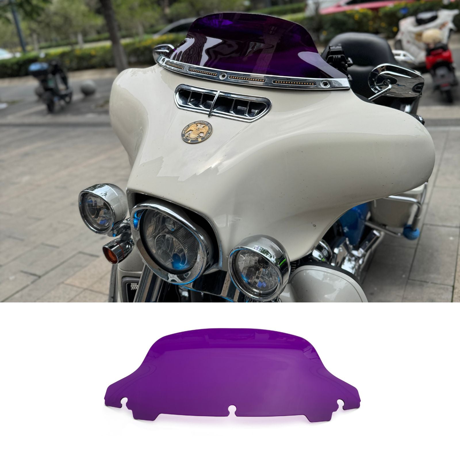 For Harley Davidson 2014-Later FLHX Models PMMA Acrylic 7.0" Height Windshield Windscreen