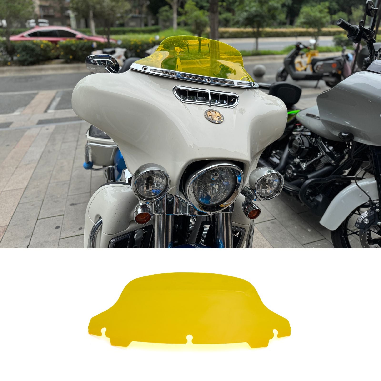 For Harley Davidson 2014-Later FLHX Models PMMA Acrylic 7.0" Height Windshield Windscreen