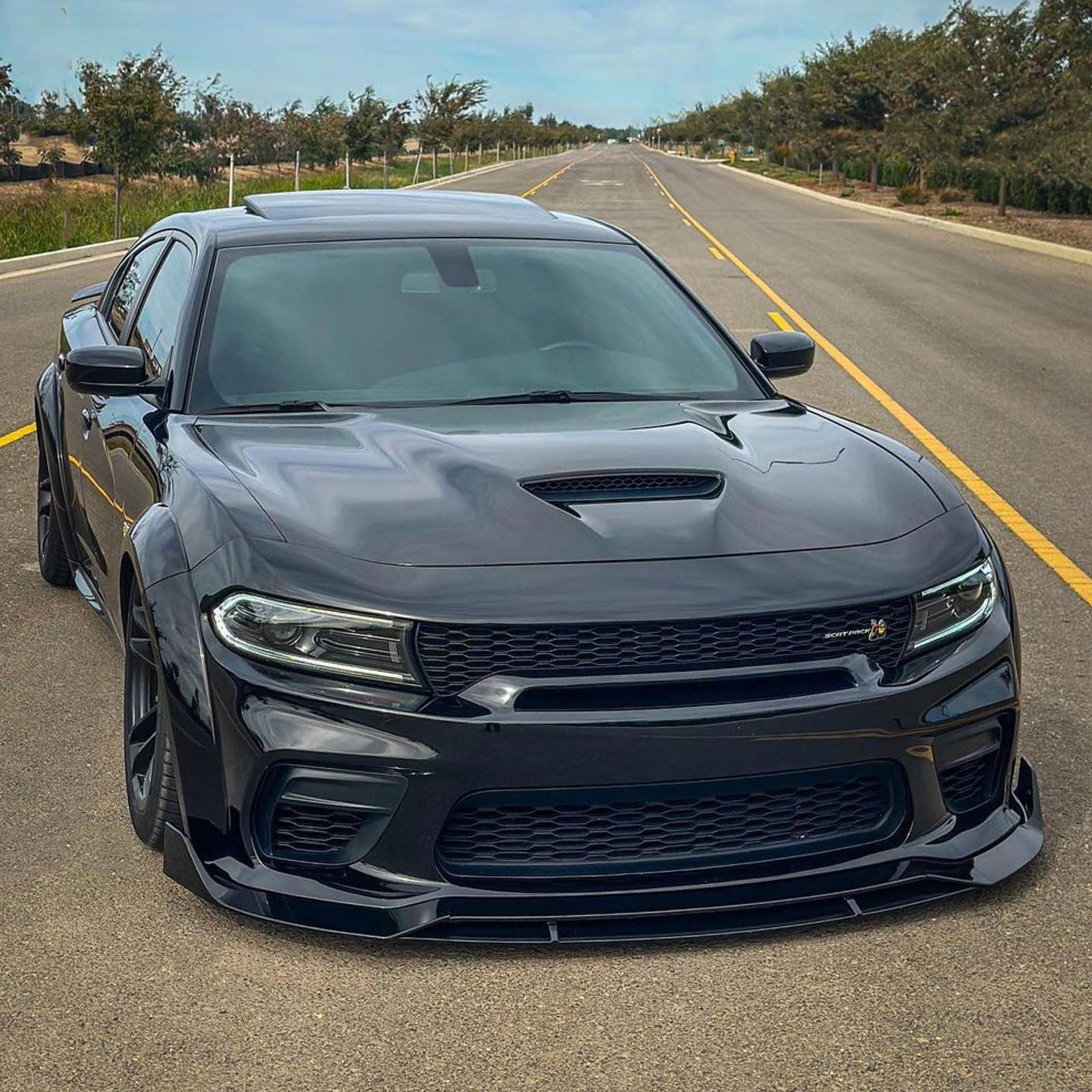 Front Bumper Lip Splitter For 2020-2023 Dodge Charger Widebody