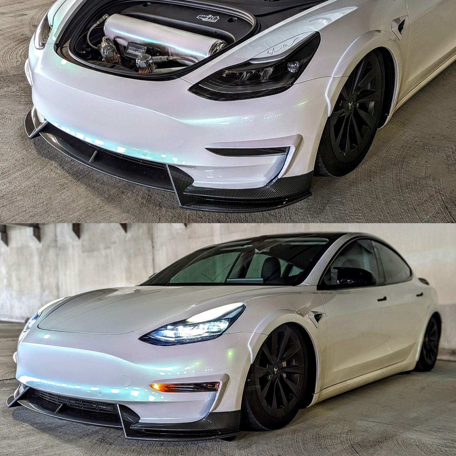 For Tesla Model 3 2017-2023 Front Bumper Lip Splitter