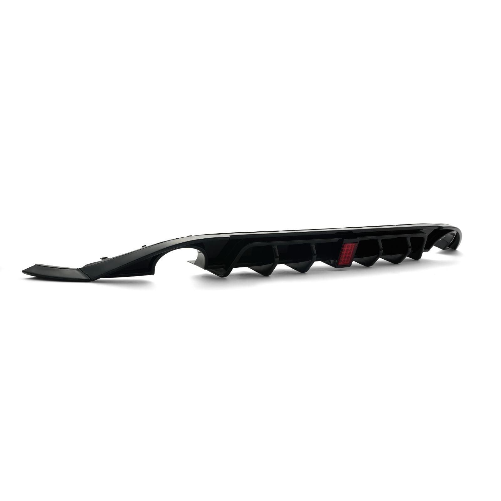 For 2014-2017 Golf 7 MK7 GTI GTD TSI Blk Rear Bumper Diffuser Lip W/ Light Body kit