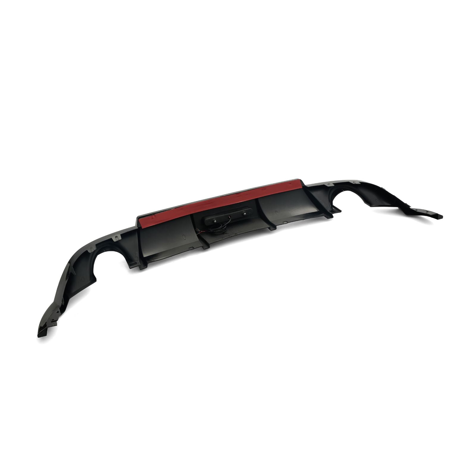 For 2018-2021 VW Golf GTI MK7.5 V Style Matte Blk Rear Bumper LED Shark Fin Diffuser