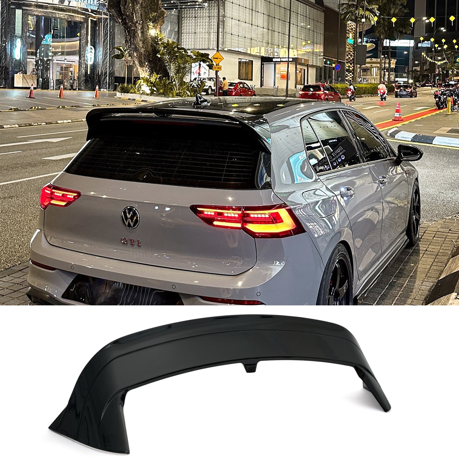 For 2020-2024 VW Golf MK8 GTD GTE GTI R R Line Rear Roof Spoiler Upper Splitter Lip