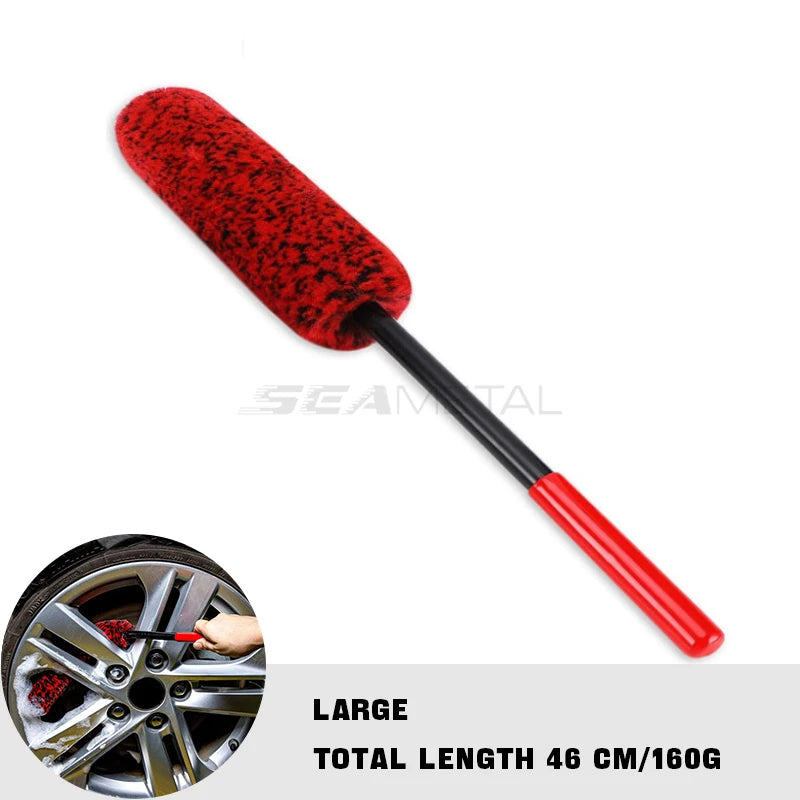SEAMETAL Car Wheel Detailing Brush Bendable Auto Wheel Woolies Brushes Car Cleaning Tools for Car Rim Tire Washing Accessories