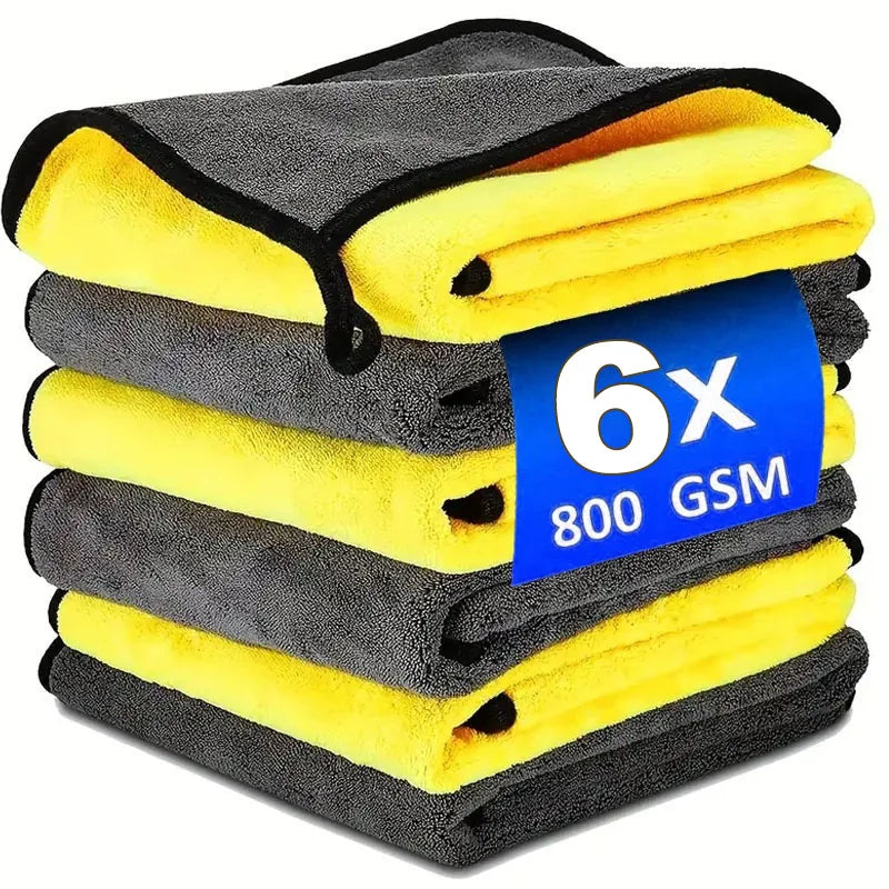 Double Sides Car Microfiber Towels Auto Detailing Drying Cloth Hemming Super Absorbent Washing Cleaning Cloths Rags Clean Tools