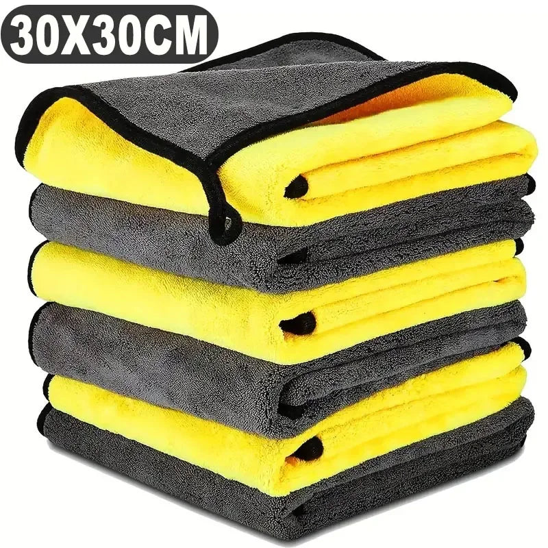 Double Sides Car Microfiber Towels Auto Detailing Drying Cloth Hemming Super Absorbent Washing Cleaning Cloths Rags Clean Tools