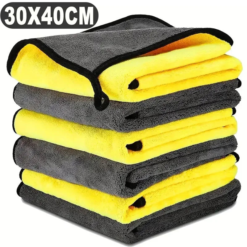 Double Sides Car Microfiber Towels Auto Detailing Drying Cloth Hemming Super Absorbent Washing Cleaning Cloths Rags Clean Tools