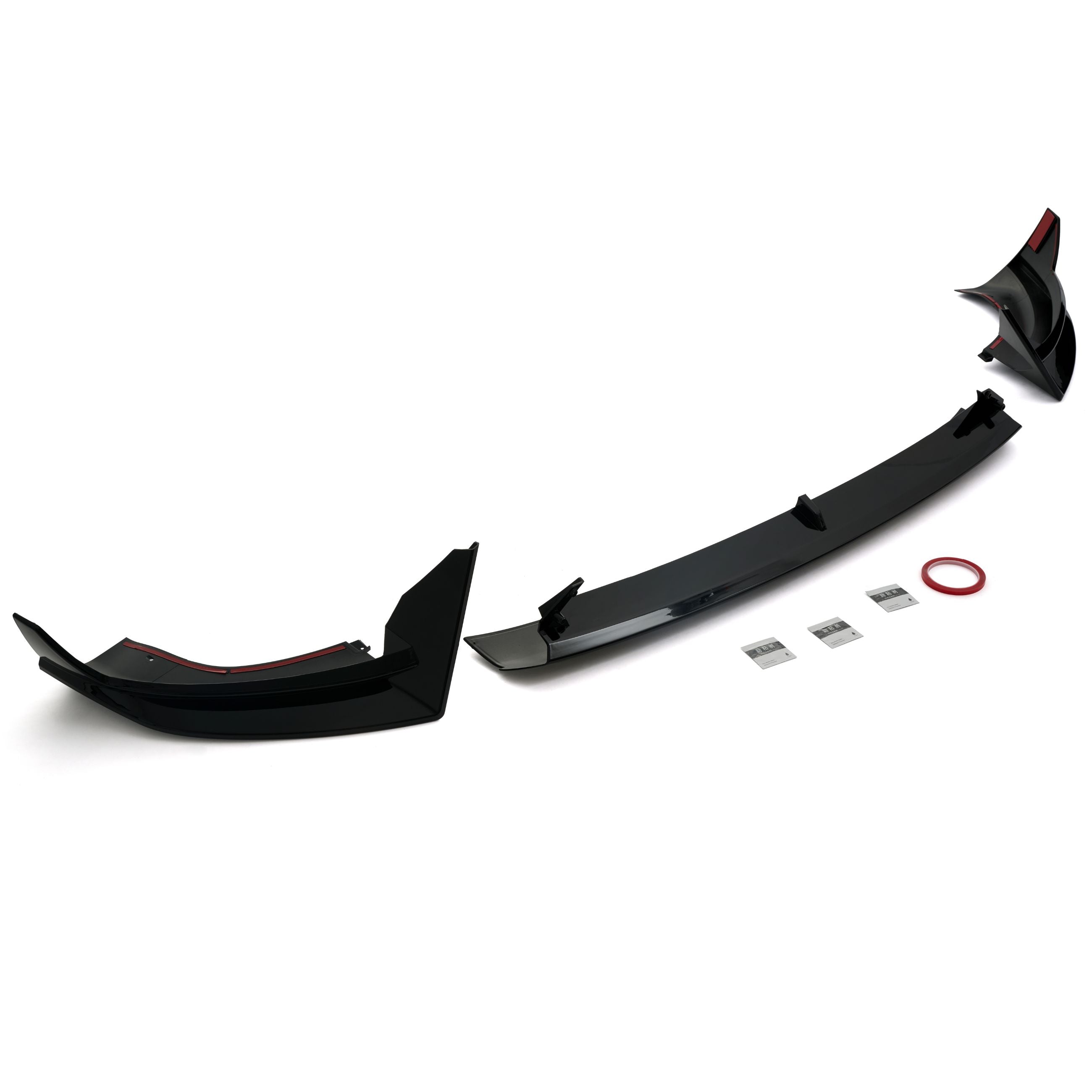 For Tesla Model Y 2025+ ABS Carbon Style Front Bumper Lip Spoiler Splitter 3PCS