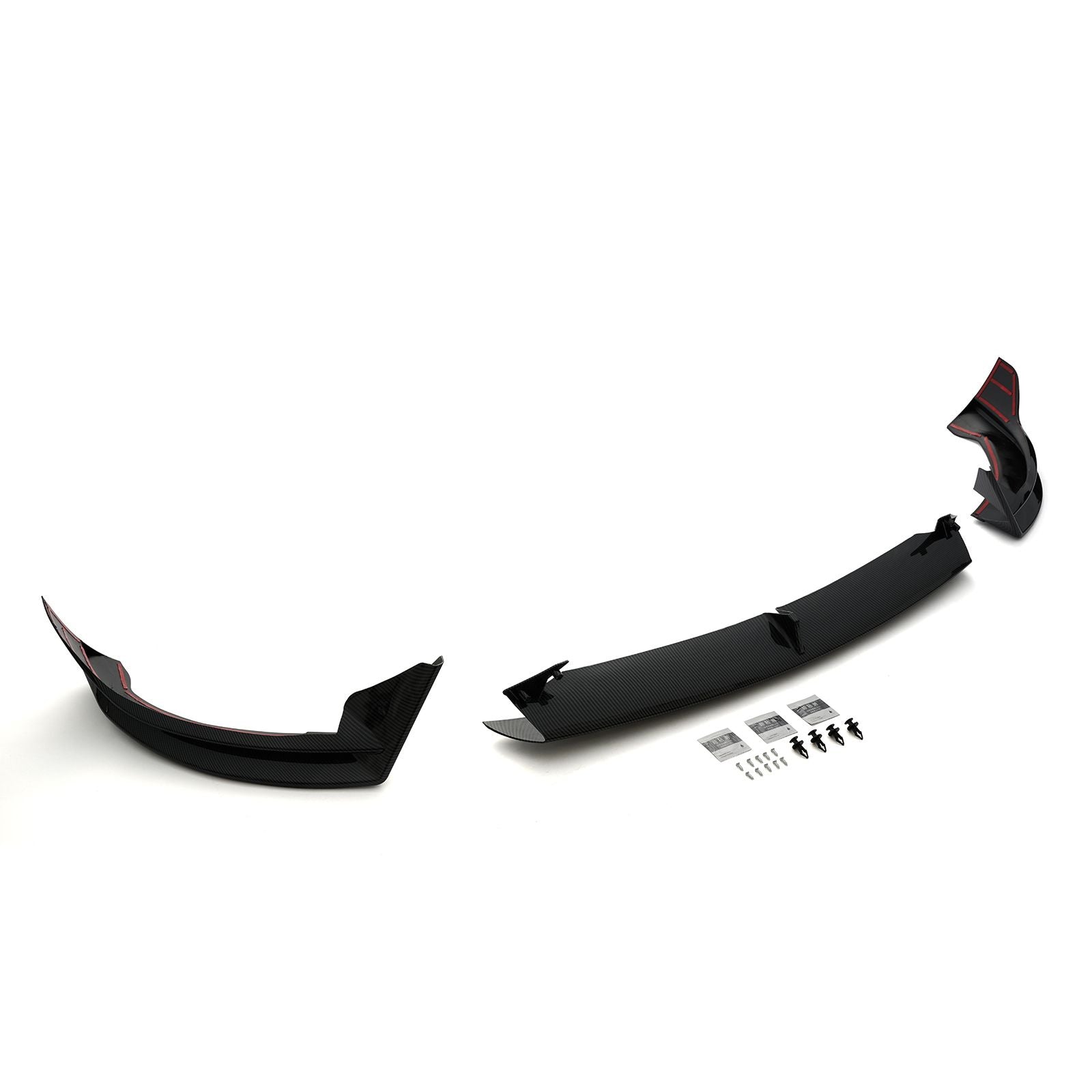 For 2020-2024 Tesla Model Y Front Bumper Lip Splitter 3PCS