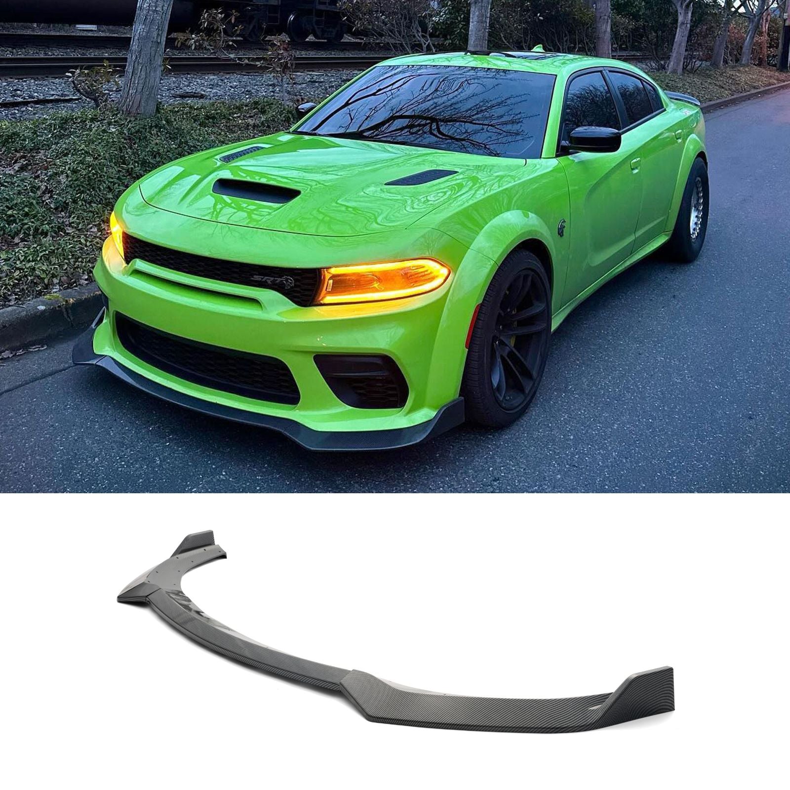 For 20-23 Dodge Charger Widebody Front Bumper Lip Splitter 3PCS