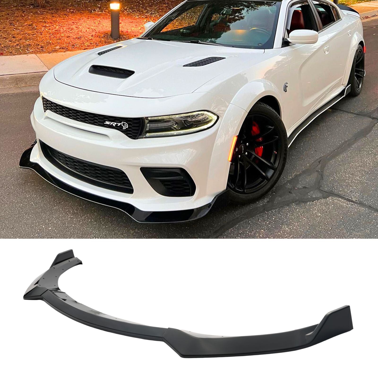 For 20-23 Dodge Charger Widebody Front Bumper Lip Splitter 3PCS