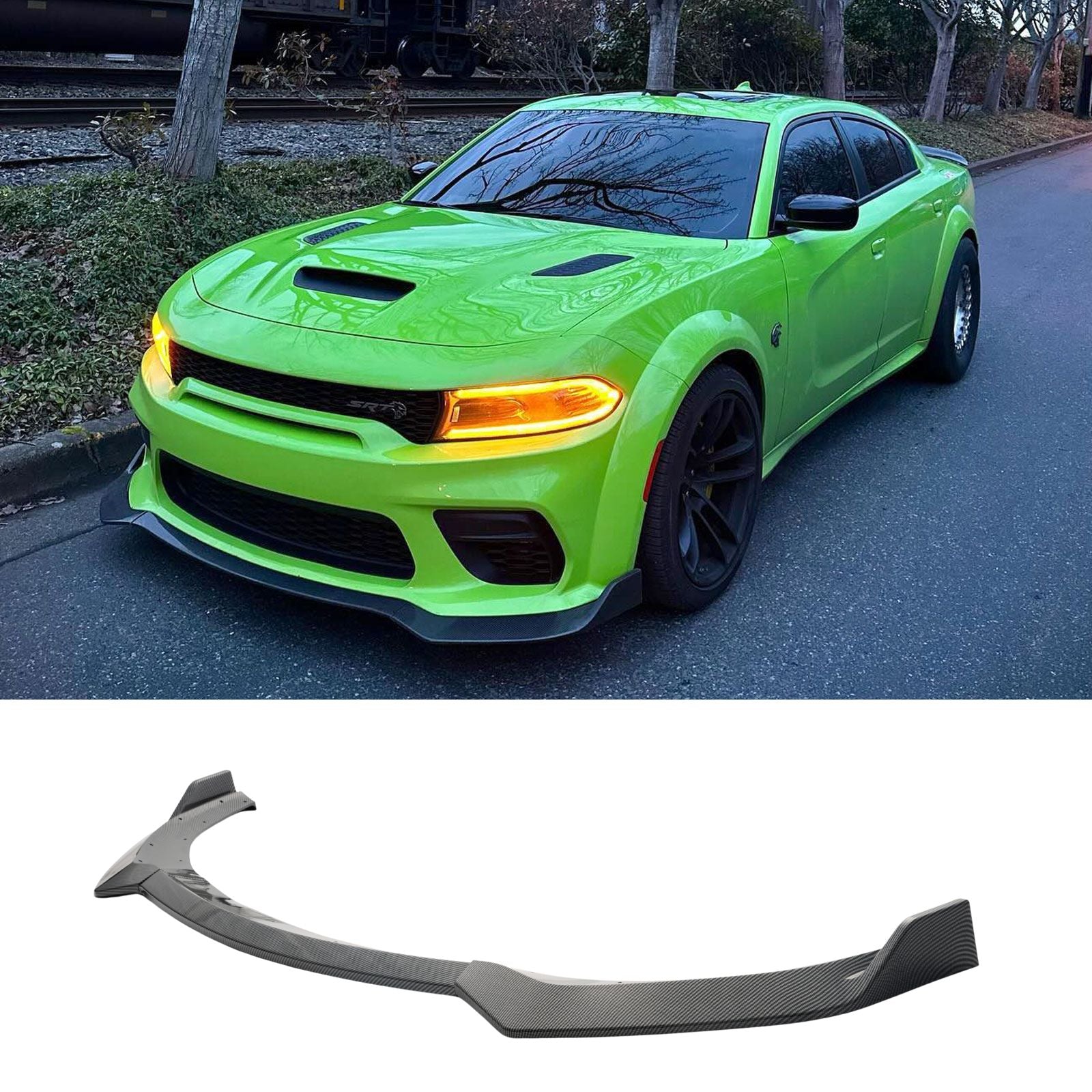 For 20-23 Dodge Charger Widebody Front Bumper Lip Splitter 3PCS