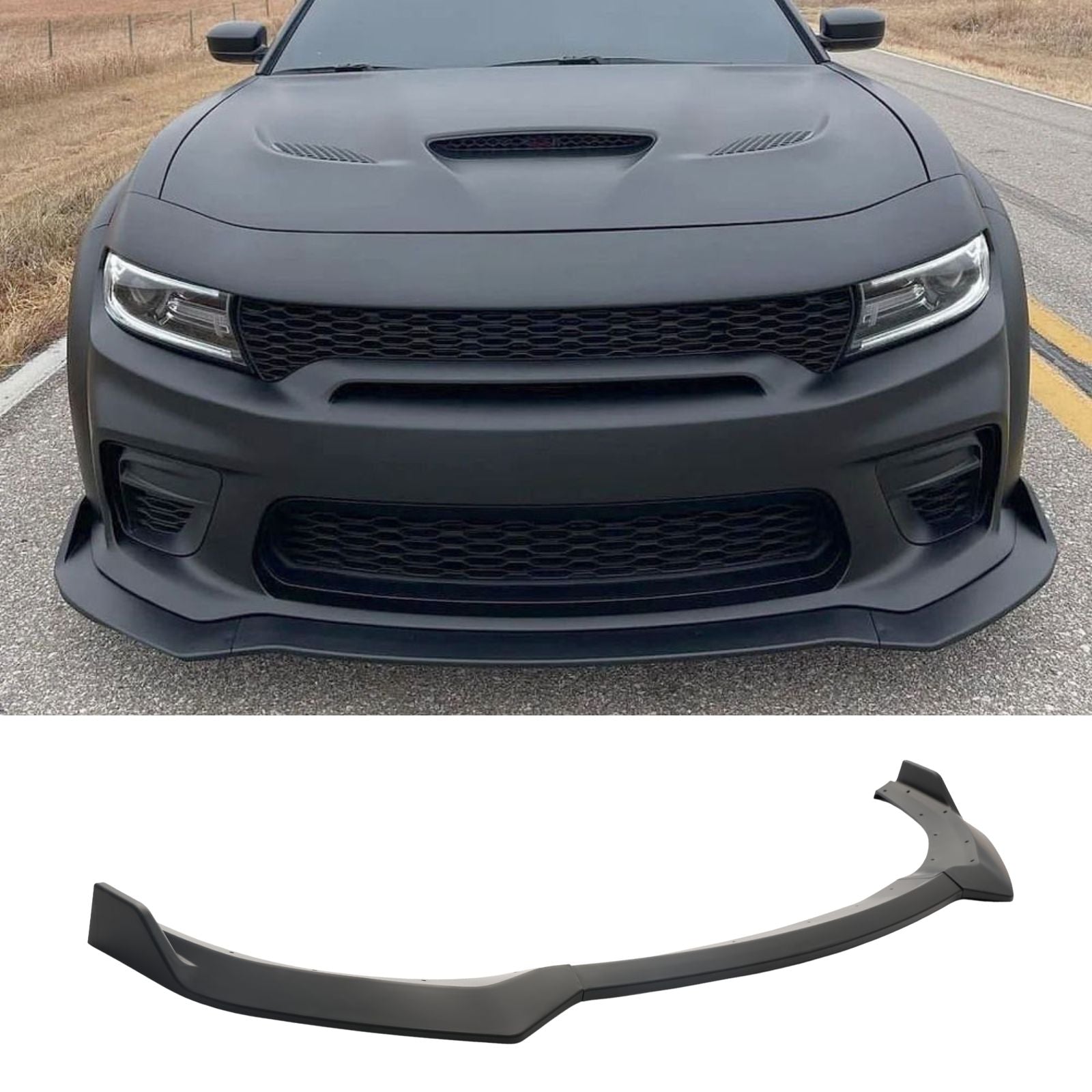 For 20-23 Dodge Charger Widebody Front Bumper Lip Splitter 3PCS
