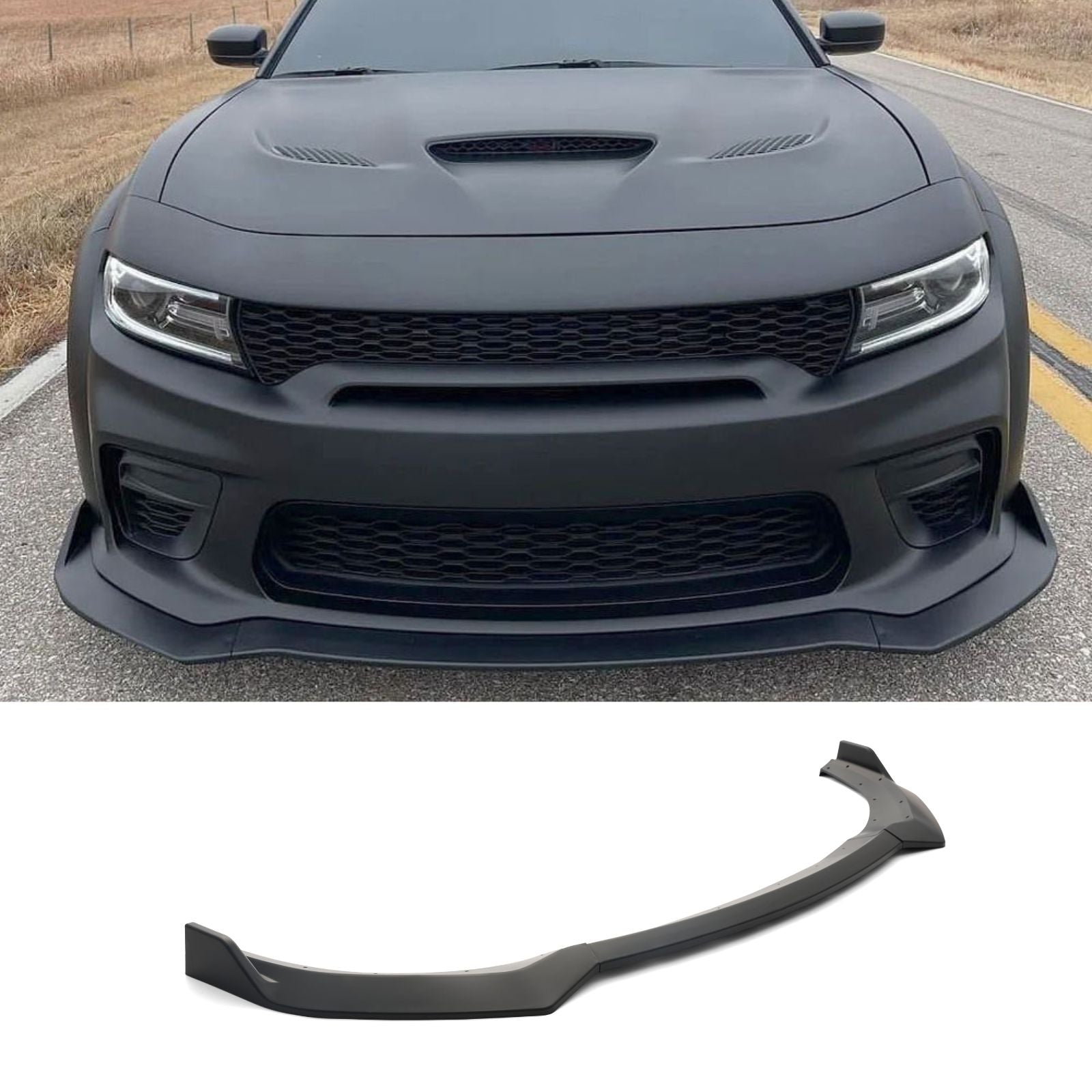 For 20-23 Dodge Charger Widebody Front Bumper Lip Splitter 3PCS