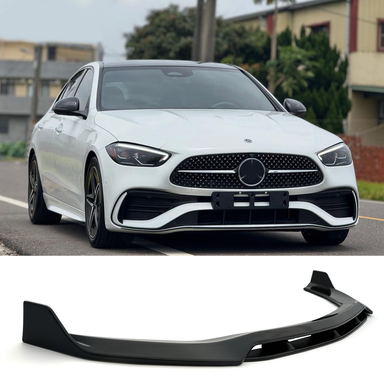 For 2022-2024 Mercedes Benz C Class W206 AMG BRS Style Front Bumper Lip