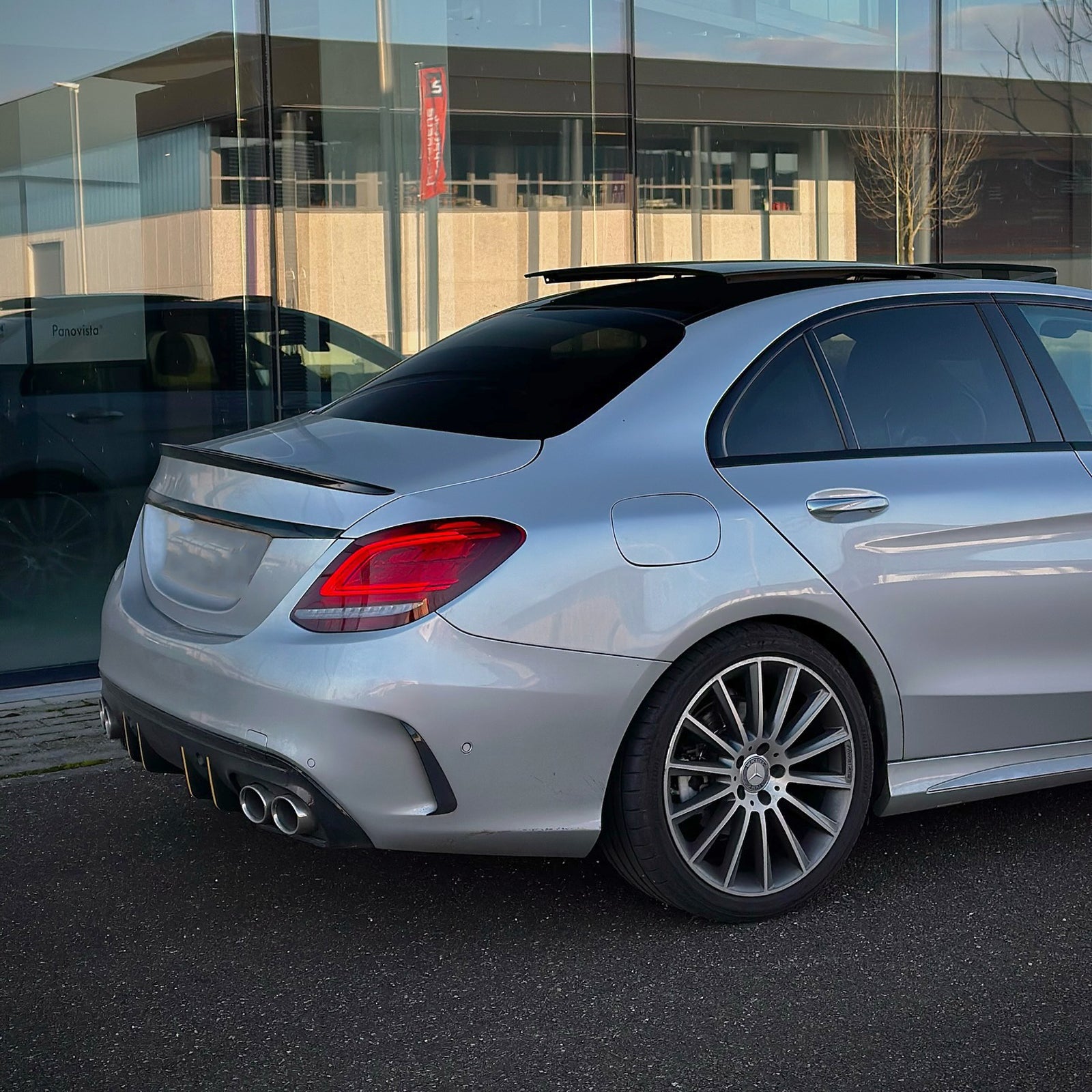 For 2015-2021 Mercedes Benz W205 C300 C400 Trunk Spoiler Wing