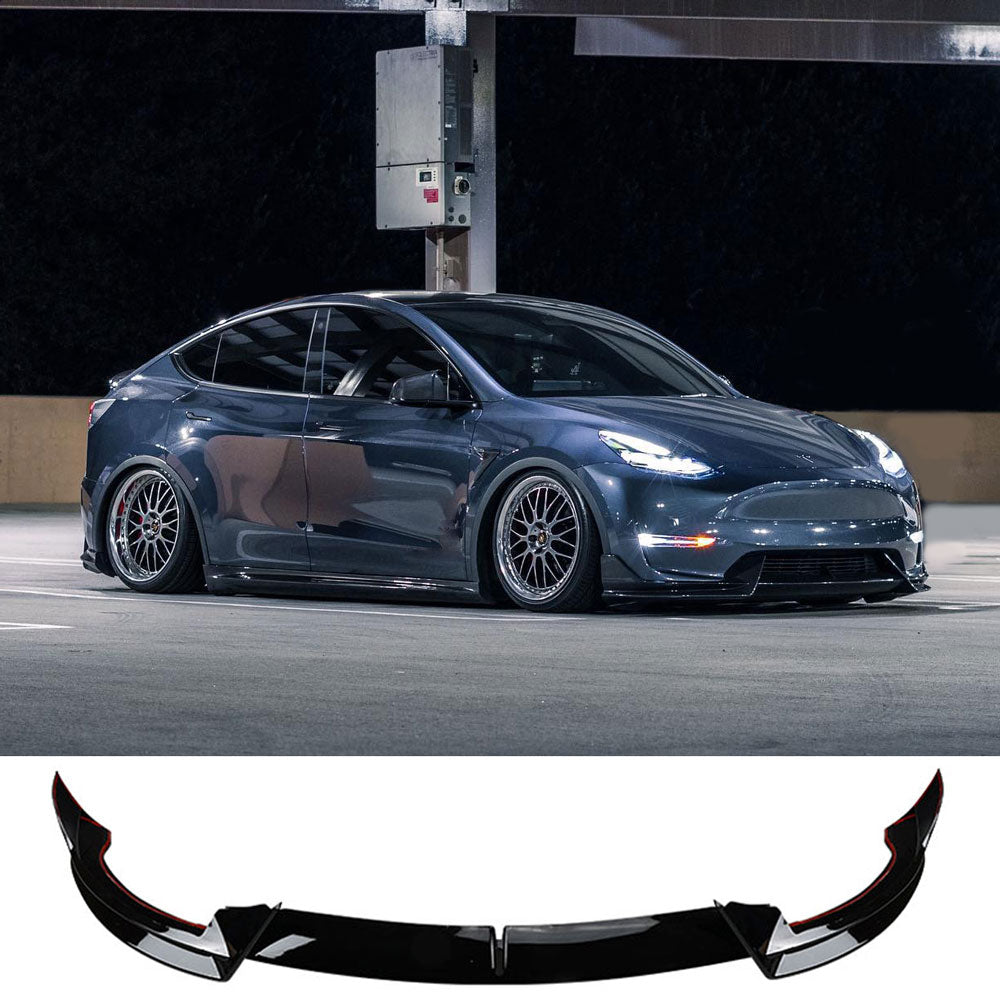 For 2020-2024 Tesla Model Y Front Bumper Lip Splitter 3PCS