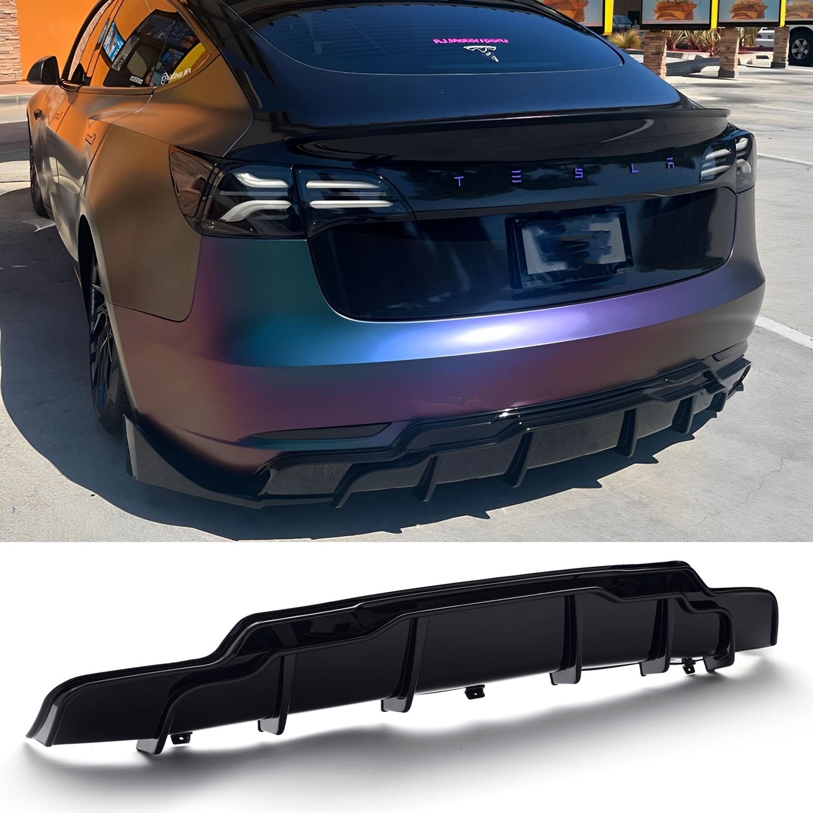 Rear Diffuser For Tesla Model 3 2017-2023