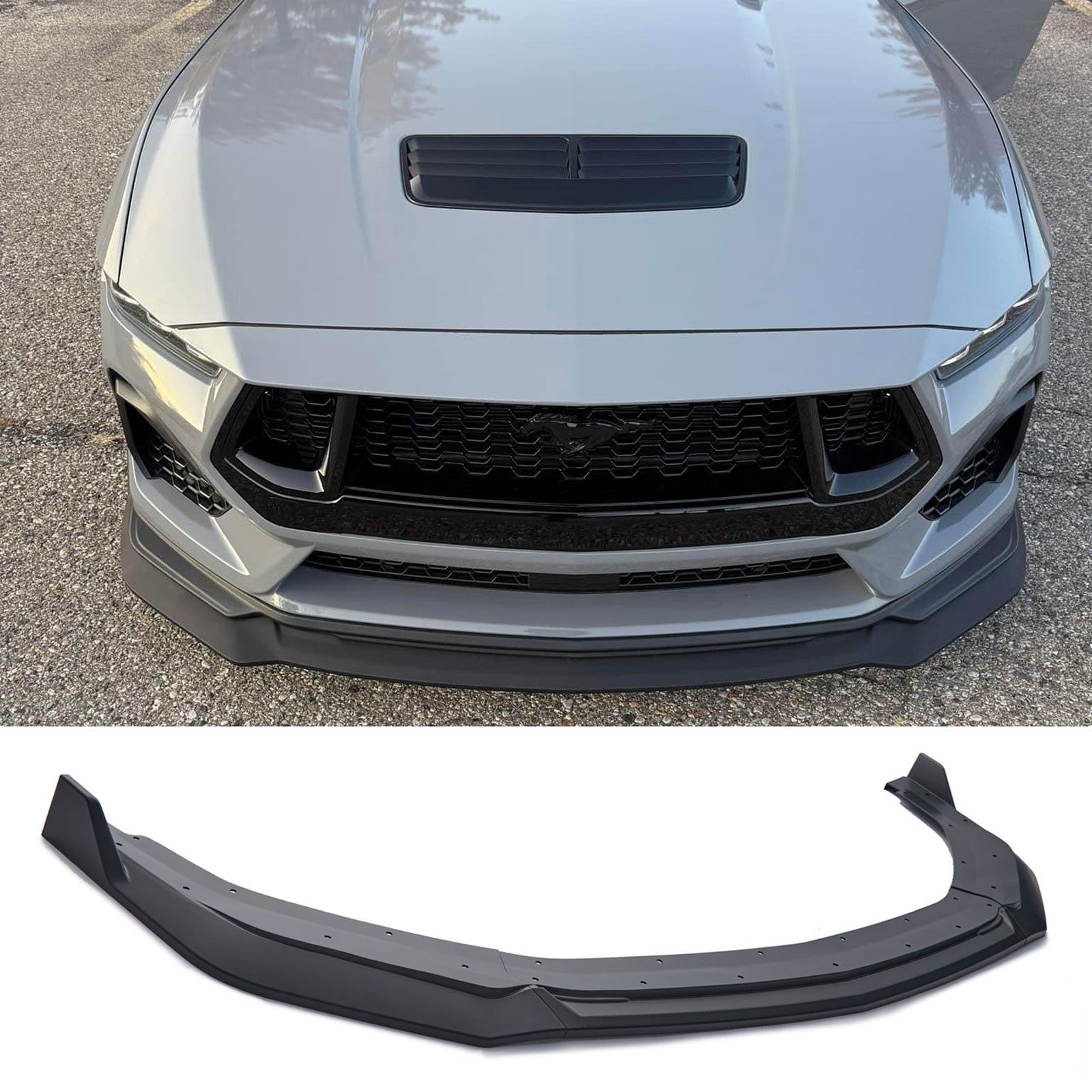 Front Bumper Lip Splitter For 24-25 Ford Mustang 3PCS EcoBoost GT