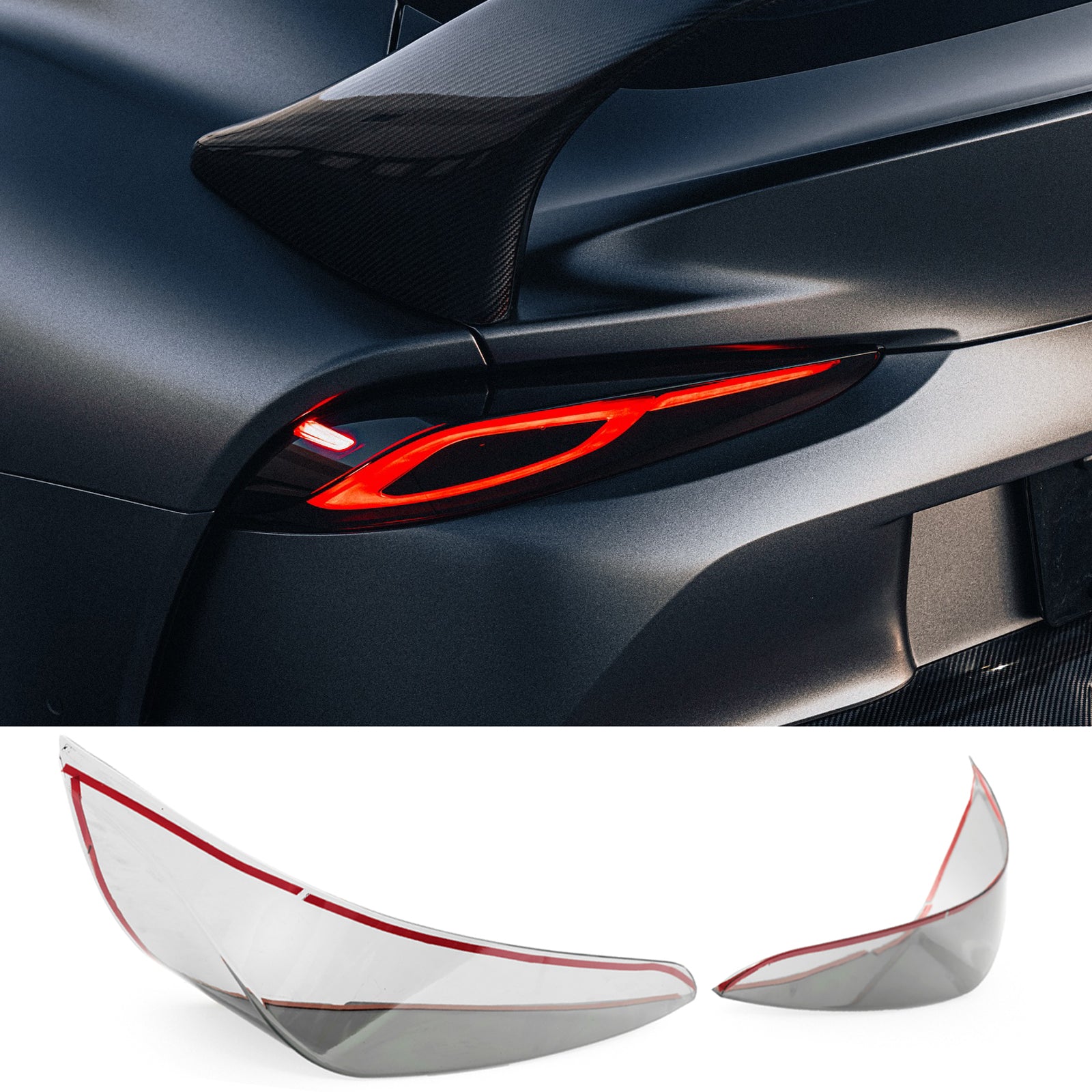 For 2020-2025 Toyota Supra A90 A91 Blackened Taillight Cover