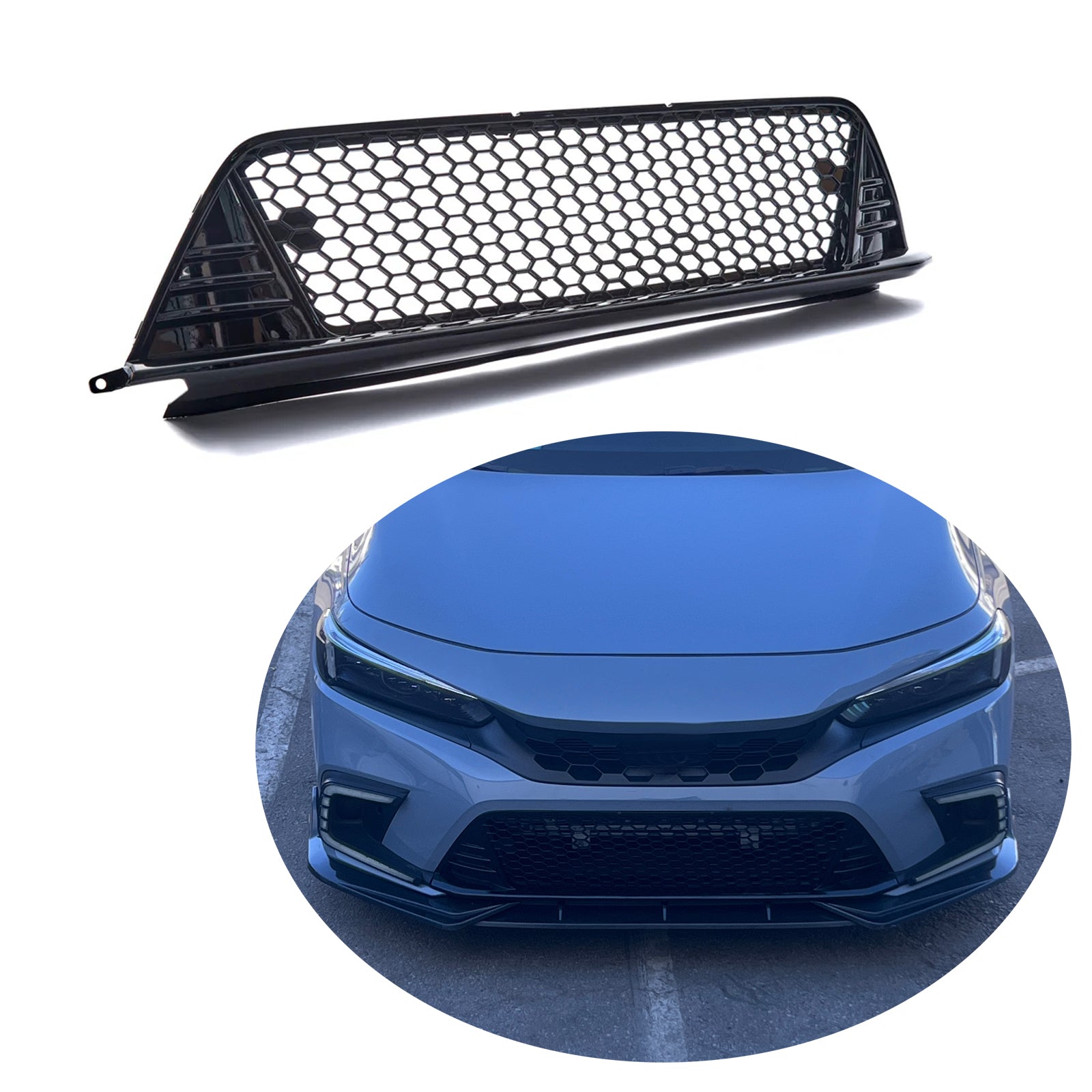 Front Bumper Lower Grille Mesh For 2022-2024 Honda Civic 11th