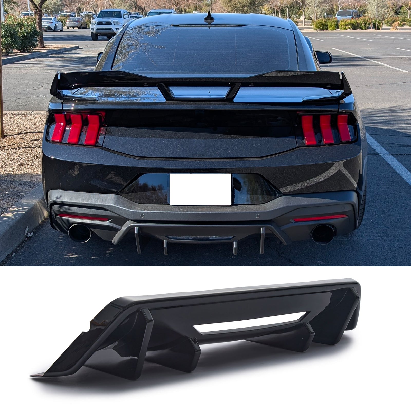 Rear Bumper Diffuser For Ford Mustang 24-25 W2-1