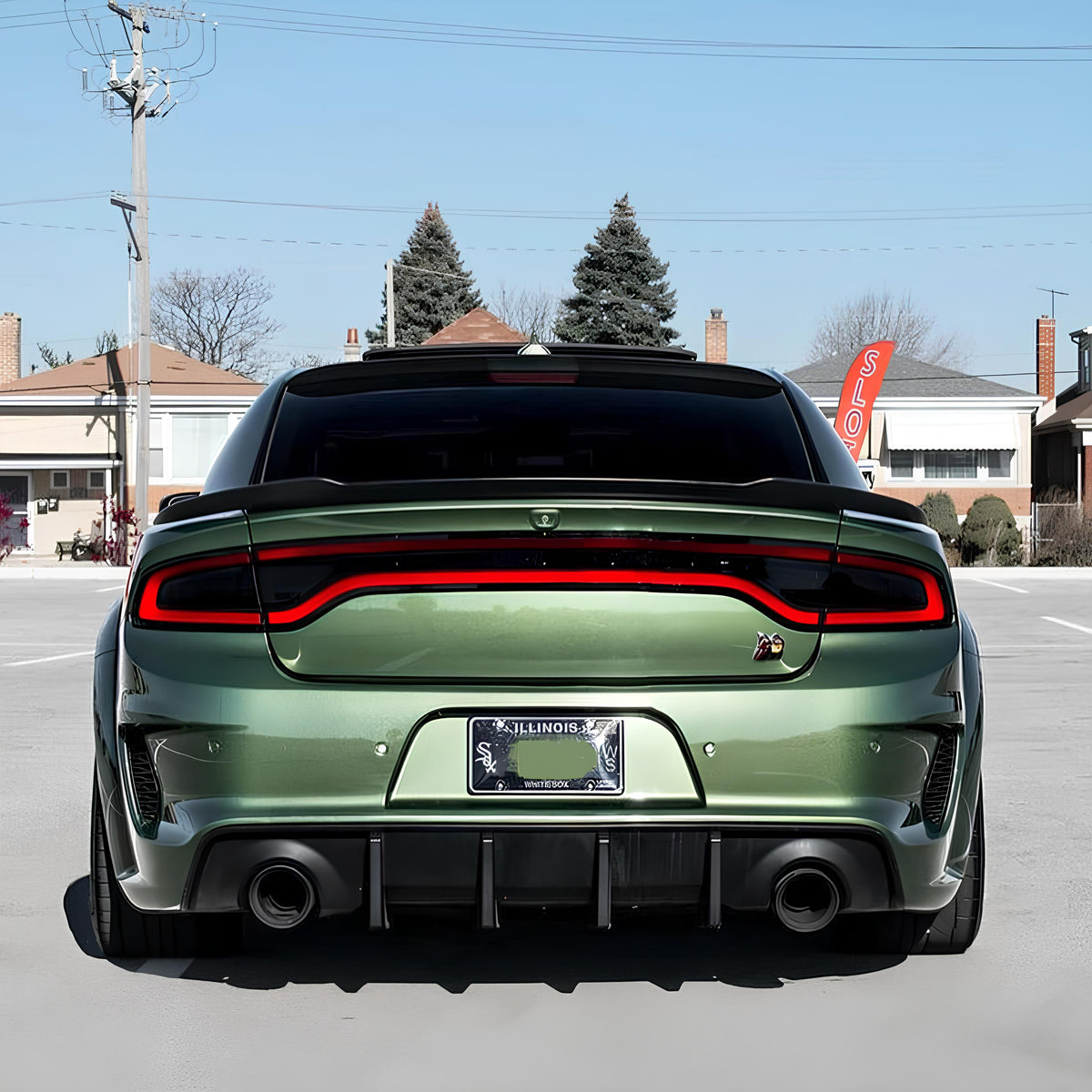 Hellcat Rear Spoiler For 2011-2023 Dodge Charger SRT Hellcat Style Rear Trunk Spoiler Wing