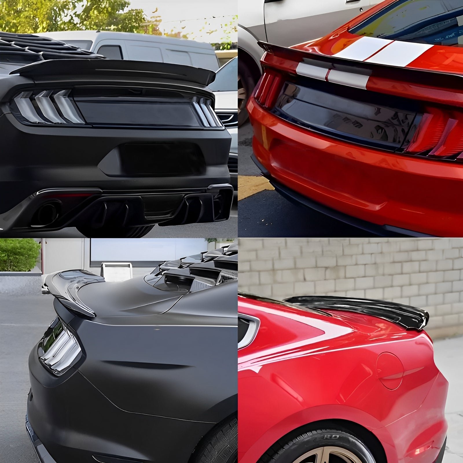 Rear Trunk Spoiler Wing 2015-2023 Ford Mustang GT500 GT350 W2-1