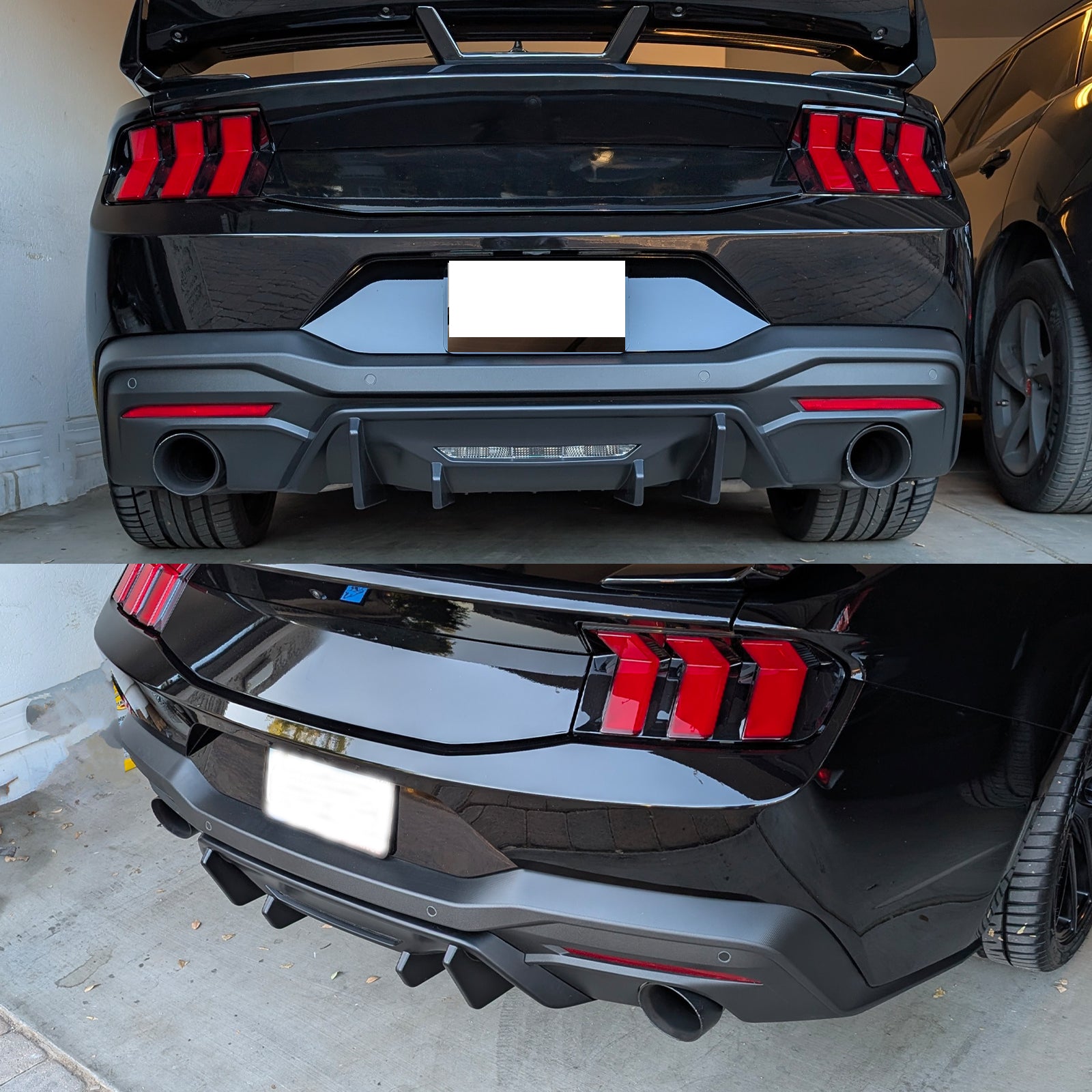 Rear Bumper Diffuser For Ford Mustang 24-25 W2-1