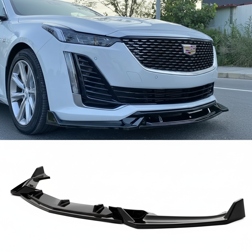 For 2020-2024 Cadillac CT5 Front Bumper Lip Splitter 3PCS