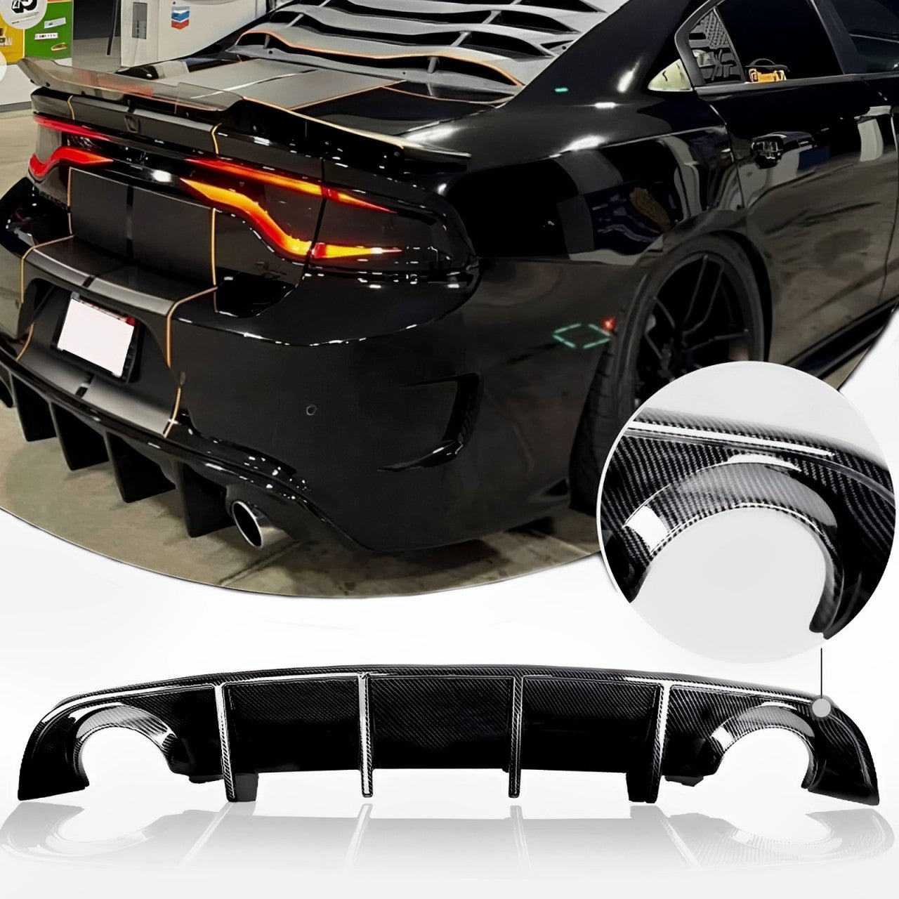 For 2015-2023 Dodge Charger SXT Rear Diffuser