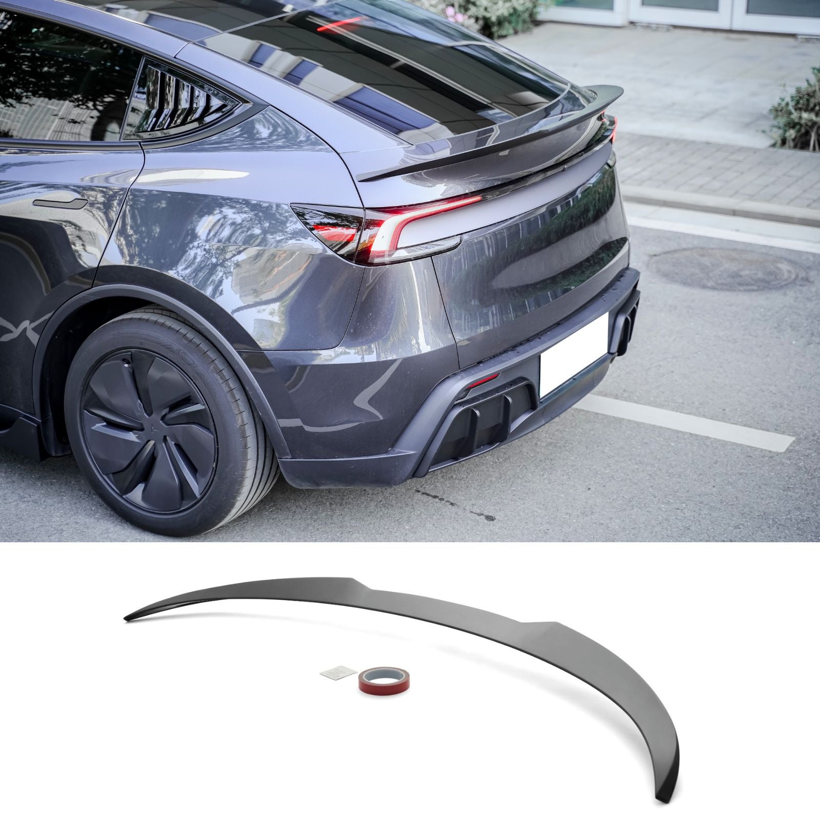 For 25-26 Tesla Model Y Juniper Trunk Spoiler Print Rear Wing Trim