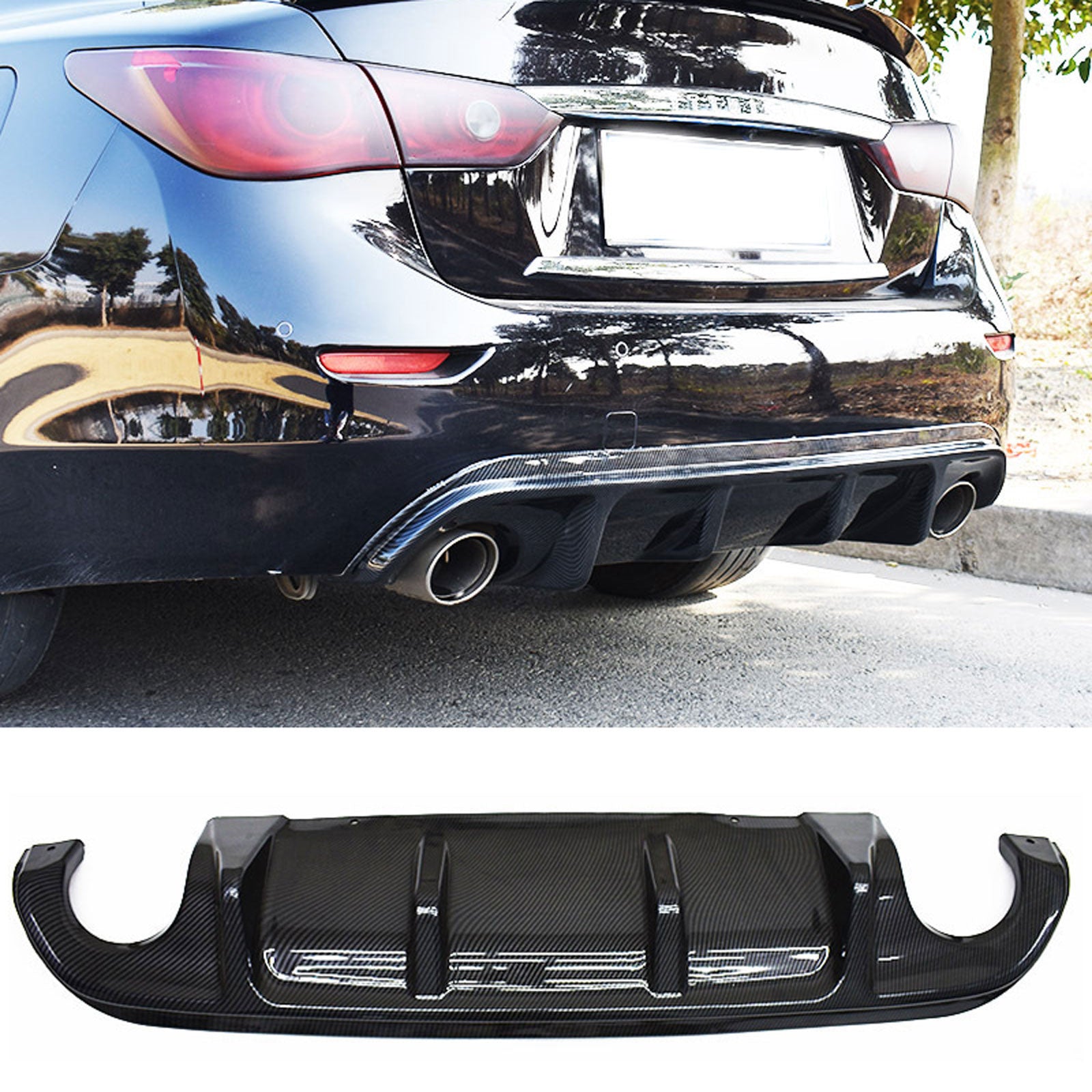 Rear Bumper Lip For Infiniti Q50 2014-2017