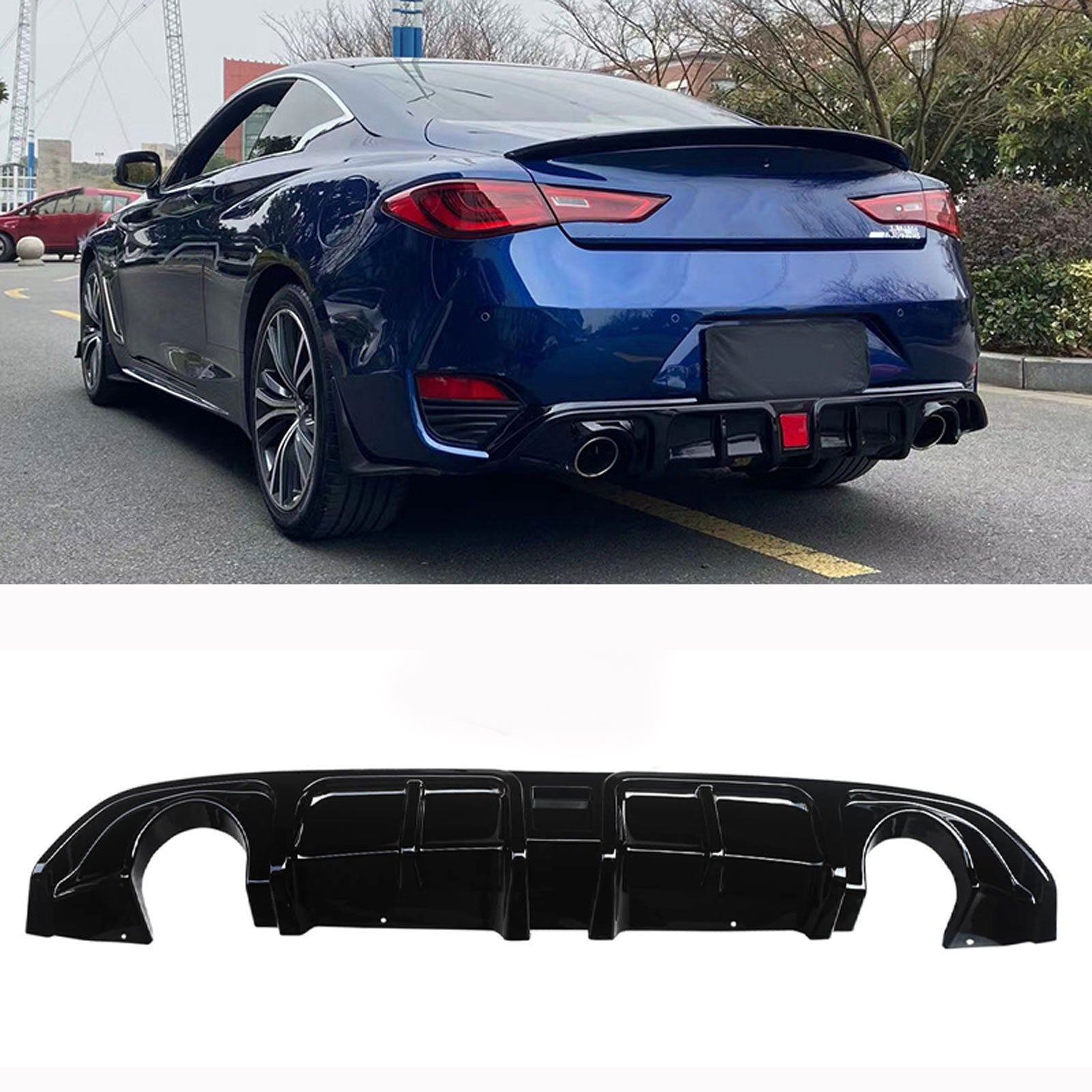 Rear Diffuser For Infiniti Q60 2017-2022