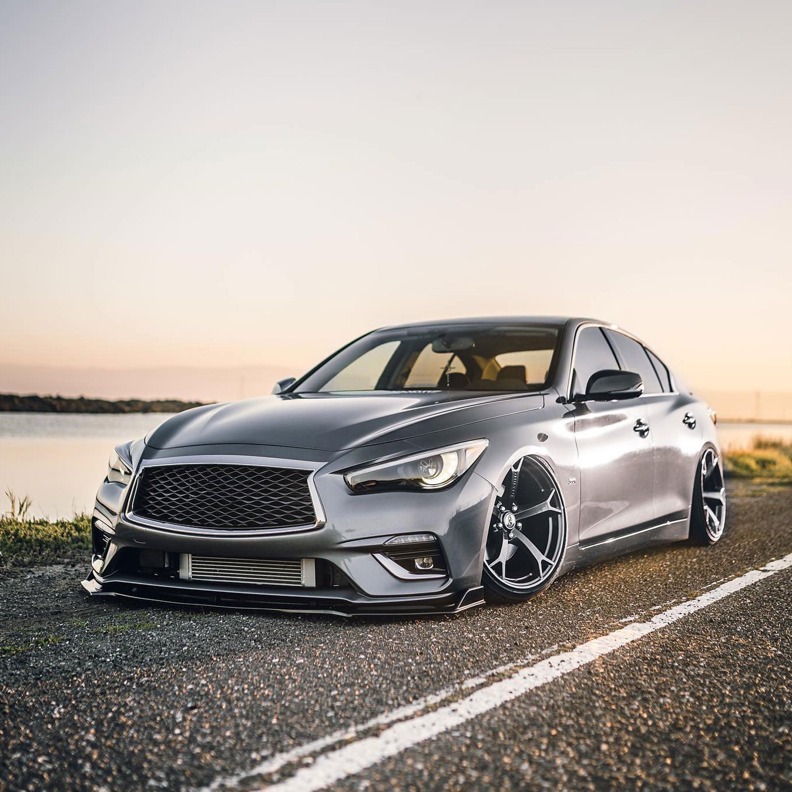 For Infiniti Q50 2018-2024 Base Luxe Front Bumper Lip