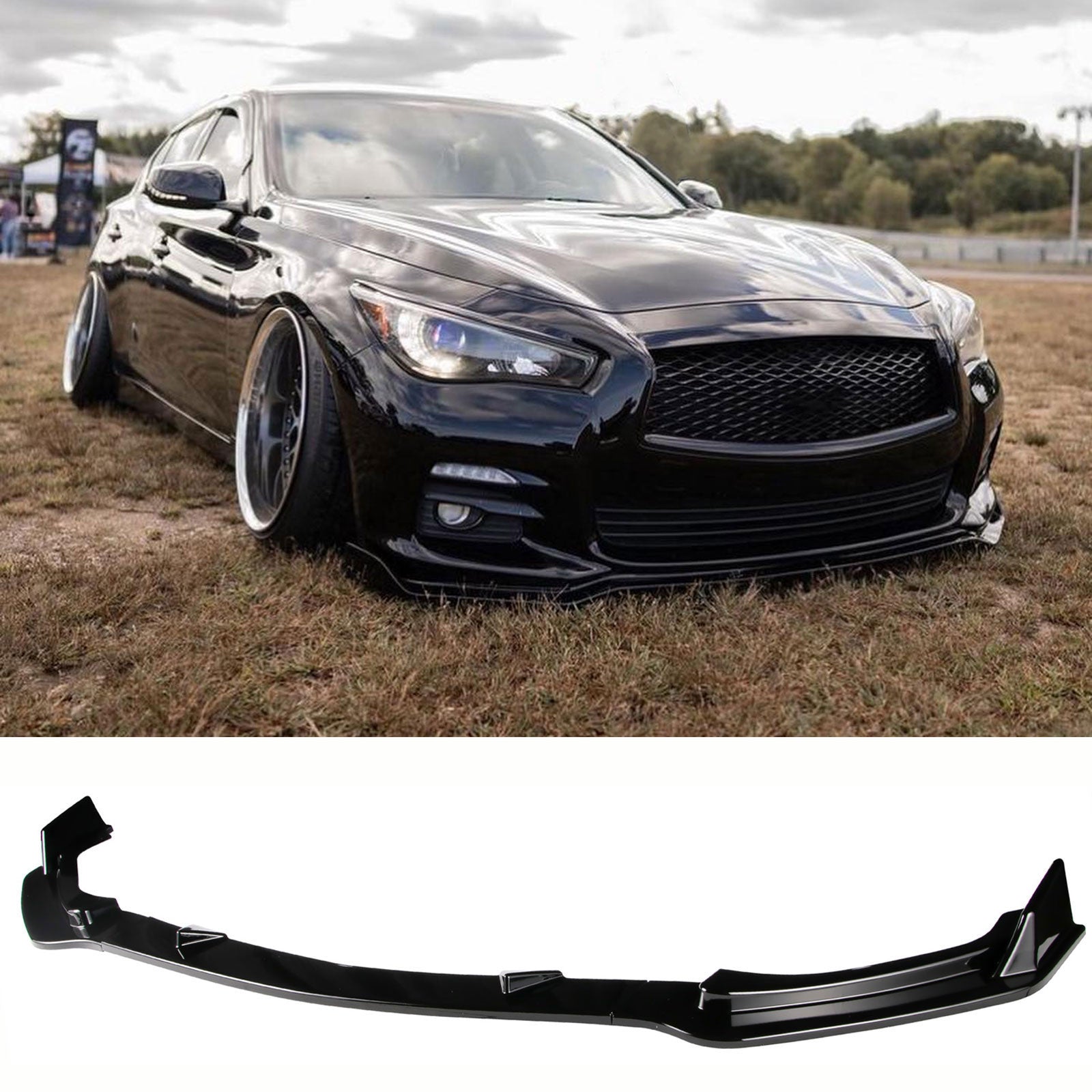 For Infiniti Q50 2014-2017 Front Bumper Upper Chrome Grille Honeycomb For Infiniti Q50 2014-2017 Front Bumper Upper Chrome Grille Honeycomb
