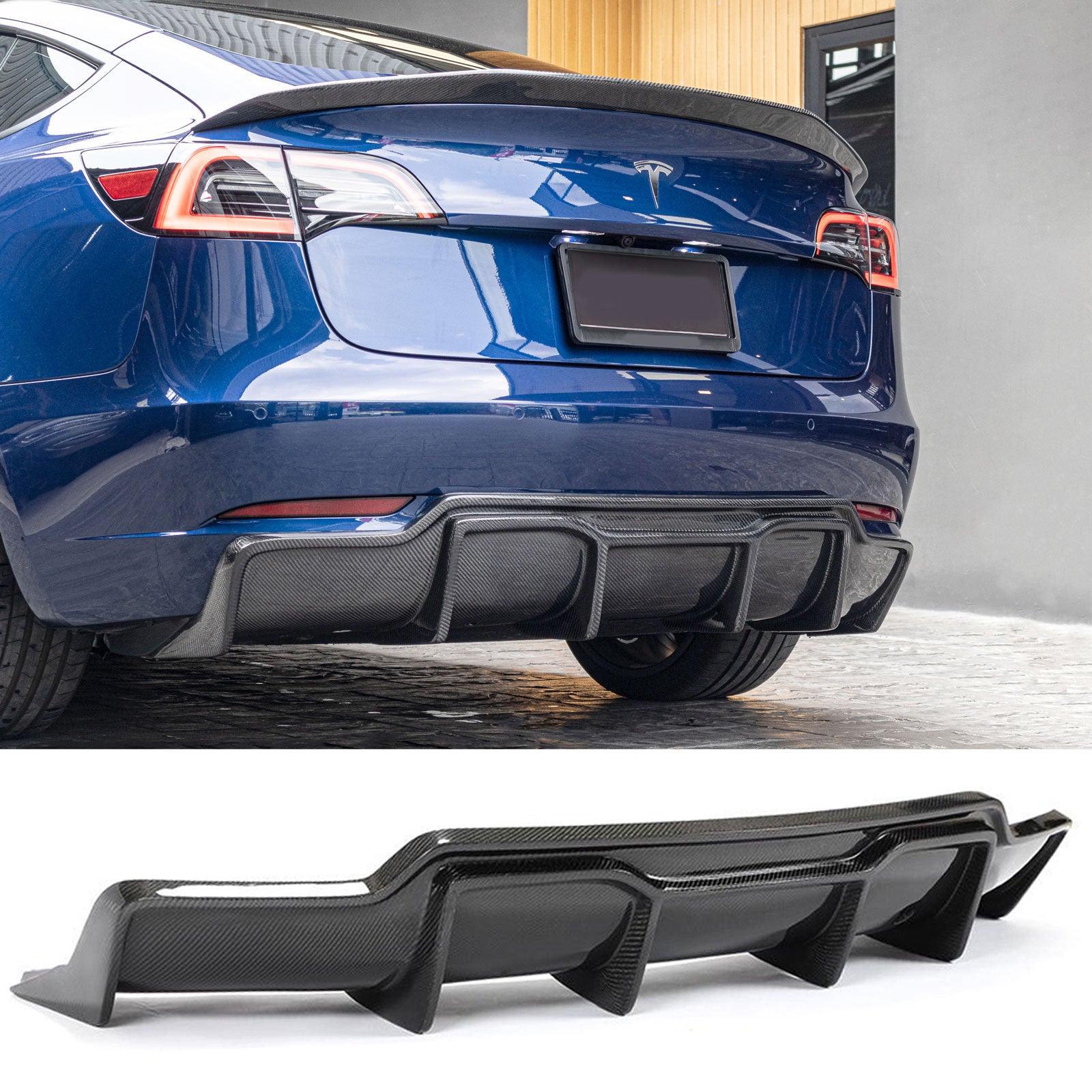 Rear Diffuser For Tesla Model 3 2017-2023 – w2bodykits